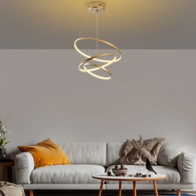 Simit 13700 arany fém LED függőlámpa, 50 x 50 cm