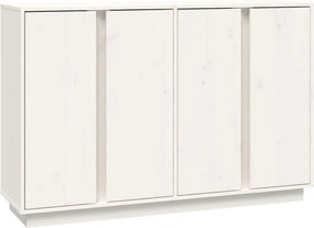 vidaXL fehér tömör fenyőfa tálalószekrény 120x35x80 cm