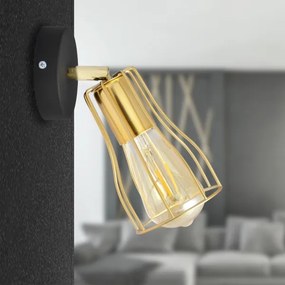 Fali spotlámpa TUBE 1xGU10/15W/230V arany/fekete