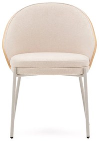 Krémszínű-natúr színű étkezőszék Eamy – Kave Home