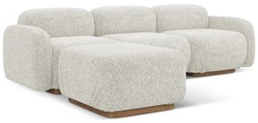 Krémszínű moduláris sarokkanapé (variálható sarok) Ailani – Makamii