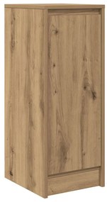 kézműves tölgy színű szerelt fa tálalószekrény 29,5x34x76 cm