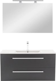 Vario Clam 100 alsó szekrény mosdóval antracit-antracit