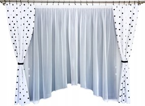 Mg Kpl Függöny Fátyol +függöny Pöttyök Fekete lengyel