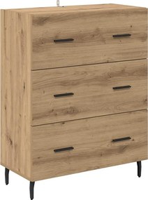 vidaXL Széf fiókkal Artisan tölgy 69,5 x 34 x 90 cm Műszaki fa és vas