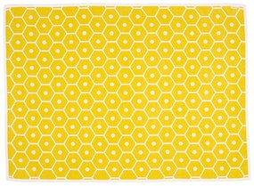 Sárga gyapjúkeverék takaró 140x180 cm Honey Lemon – Pappelina