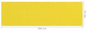 sárga HDPE erkélytakaró 90 x 300 cm