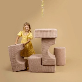 Türkiz kordbársony habszivacs játszótér 4 db-os magasság 30 cm 45x170 cm Montessori – Meowbaby