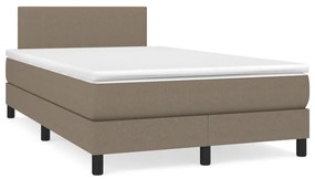 tópszínű szövet rugós és LED-es ágy matraccal 120x190cm