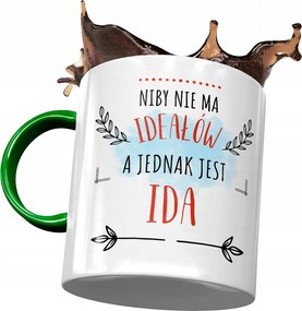 Zöld Bögre Ida Feleség Barátnő Ajándék Nyomtatott Fotóval