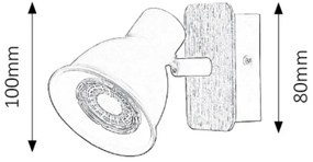 Rabalux 5902 - Fali spotlámpa MAC 1xGU10/15W/230V