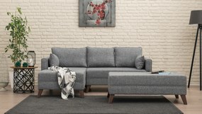 Bella Corner Bal 2 Grey kinyitható sarokkanapé
