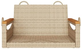 bézs polyrattan hintapad 63 x 62 x 40 cm