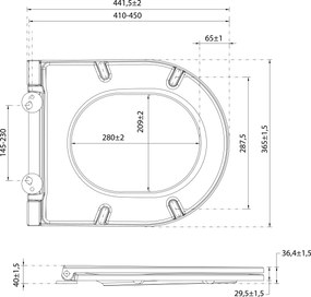 Isvea Isvea, INFINITY WC-ülés SLIM, Easy Take, Soft Close, kőszürke, 40KF0547I-S
