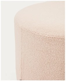 Világos rózsaszín buklé puff Kaeli – Kave Home
