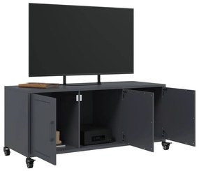 antracitszürke acél TV-szekrény 100,5 x 39 x 43,5 cm