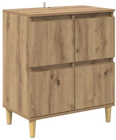 Oldalszekrények 3 pcs Artisan tölgy 60 x 35 x 70 cm Faanyag