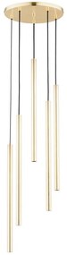 Csillár zsinóron COLLET 5xG9/40W/230V á. 30 cm arany