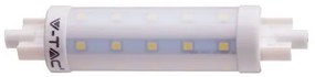 LED lámpa , égő , vonalizzó , R7S , 10 Watt , 118 mm , természetes fehér