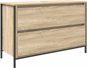 vidaXL sonoma tölgy fürdőszobai mosdószekrény fiókokkal 90x34,5x60 cm