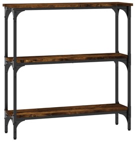 füstös tölgy színű szerelt fa tálalóasztal 75x22,5x75 cm