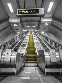 Poszter 60x80cm Mozgólépcső a metróállomáson, Assaf Frank