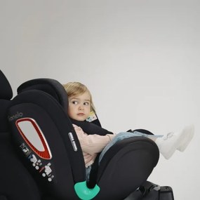 Lionelo -Forgatható autósülés alappal ANTOON PLUS i-Size 40-105 cm Fekete ónix