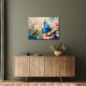 Kép - Virágok és pillangók festése (70x50 cm)