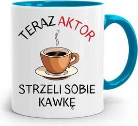 Színésznőnek Bögre Kék Születésnapi Ajándék fényképes nyomtatással