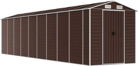 vidaXL barna horganyzott acél kerti fészer 191 x 810 x 198 cm