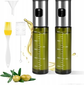 2 db-os olajszóró szett 100 ml-es kefével az egészséges főzéshez