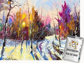 Fotótapéta Flizelina MƱvészet Természet Festmény Festékkel festett 150x105 ragasztó