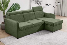 Kinyitható ülőgarnitúra, zöld, ALECHANDRO B ROH