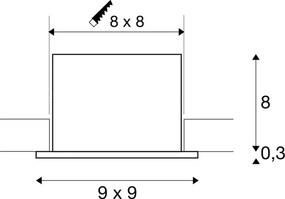 SLV KADUX 1007551 Beépíthető spotlámpa 1x7.5W/LED 3000K 770lm IP20