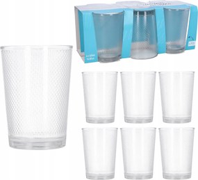 Italos poharak gyümölcslé magas bordázott 6 db-os szett 425ml