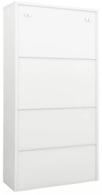 fehér acél irodai szekrény 90 x 40 x 180 cm