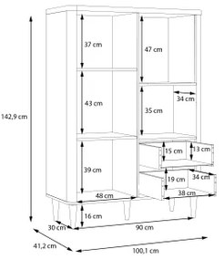 VIRO komód barna/bézs