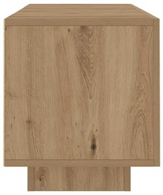kézműves tölgy szerelt fa TV-szekrény LED-ekkel 160x35x40 cm