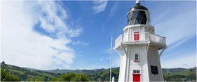 Az Akaroa világítótorony képe, Új-Zéland (120x50 cm)