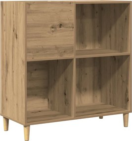 vidaXL kézműves tölgy színű szerelt fa hanglemezszekrény 84,5x38x89 cm