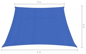 kék HDPE napvitorla 160 g/m² 3/4 x 2