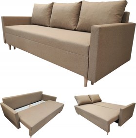 Kanapé Összecsukható Alvás Funkció Kanapé Tárolóval Scandik Bonell 210 CM