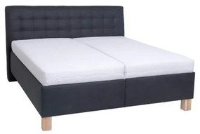 Kárpitozott ágy matraccal és tárolórekesszel VIOLET 180x200 cm antracit