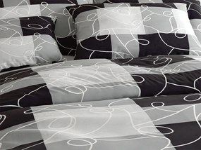 Pamut ágynemű SQUARES BLEND szürke Ágyneműhuzat mérete: 70 x 90 cm | 140 x 200 cm