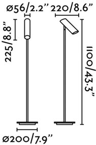 FARO 29883 - Állólámpa LINK 1xGU10/11W/230V fehér