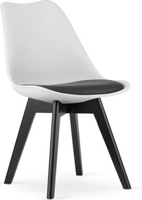 AKCIÓ Fehér-fekete BALI MARK szék fekete lábakkal II. osztály