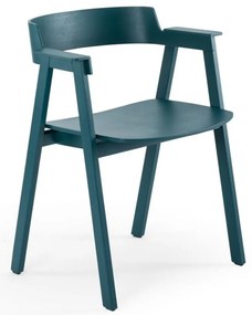 Petróleum színű tölgyfa karfás étkezőszék Flip – Gazzda