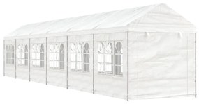 vidaXL fehér polietilén pavilon tetővel 13,38 x 2,28 x 2,69 m