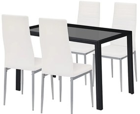 Rowan 4+1 étkező garnitúra fehér-szürke