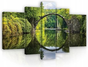 Vászonkép Tó Természet 5 Részes Vászon Fal Hálószoba Nappali 170x100